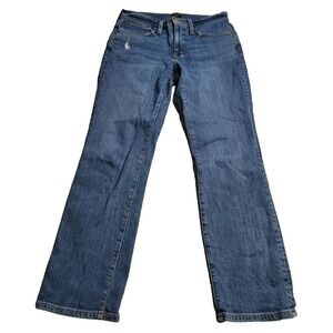J. CREW Slim‎ Boyfriend Jeans Womens 27 Blue Straight Leg Distressed Denim